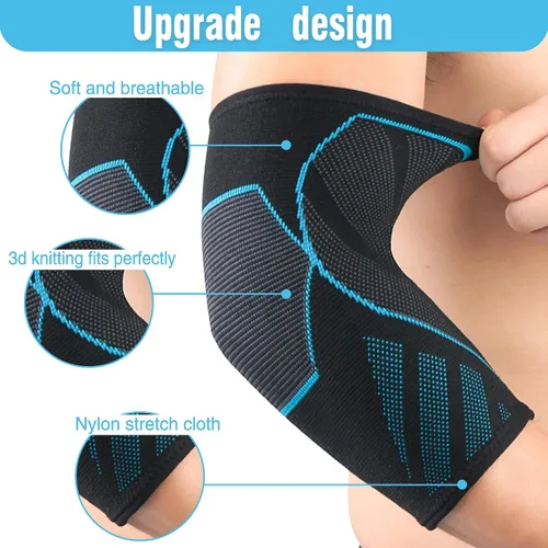 Miniatura 3 de Manga de soporte de brazo, manga de compresión de codo (1 par), coderas de tenis para tendinitis y codo de tenista, mangas de apoyo de brazo