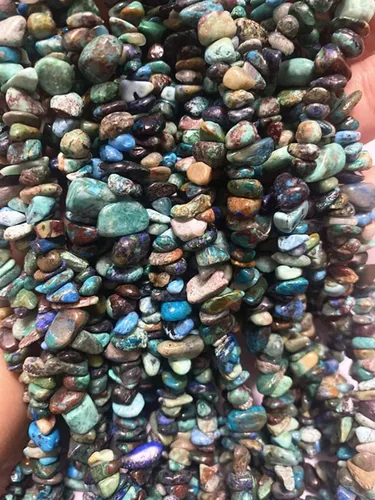 Miniatura 5 de Cuentas de piedras preciosas naturales de finchenita de azurita de 0.315 a 0.315 pulgadas, cristales curativos, pulseras de cintura, kit de collar