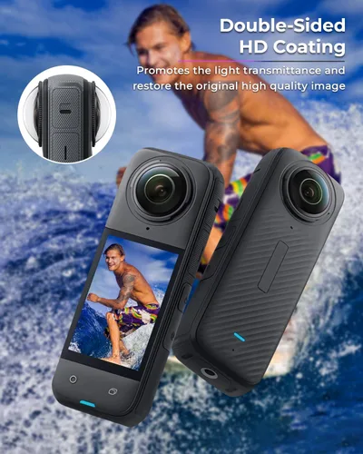 Miniatura 4 de JZW-Shop Protector de lente X4 con protector de pantalla para Insta 360 X4, protector de pantalla de vidrio templado para accesorios Insta 360 X4
