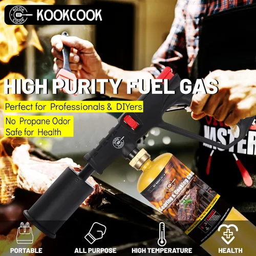 Miniatura 2 de Kit de 4 paquetes de gas MAPP de 14.1 onzas, 99.99% de alta pureza igual a gas MAP más caliente que el propano sin olor, para cocinar, gas