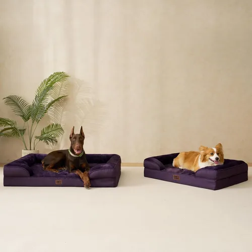 Miniatura 144 de EHEYCIGA – Cama ortopédica impermeable para perros pequeños, de espuma viscoelástica tipo caja de huevos, con bordes elevados y base antideslizante