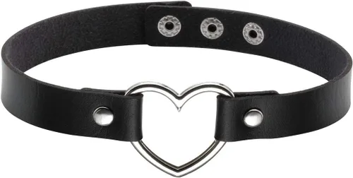 Eigso - Gargantilla vintage de cuero sintético con remaches y picos, estilo punk, gótico, ajustable