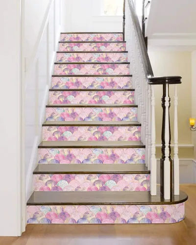 Miniatura 5 de AMAZING WALL Papel tapiz autoadhesivo color rosa degradado 63.0 in
