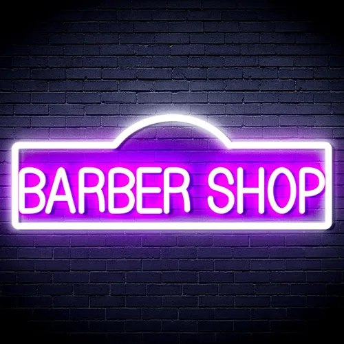 Miniatura 30 de ADVPRO Señal de neón LED de silicona flexible de Barber Shop - rojo y azul - st16s42-fnu0358-rb