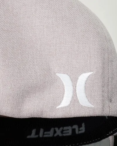 Miniatura 4 de Hurley Gorra de béisbol One & Only Corp Flexfit Perma Curve Bill para hombre, Gris (Cool Grey)
