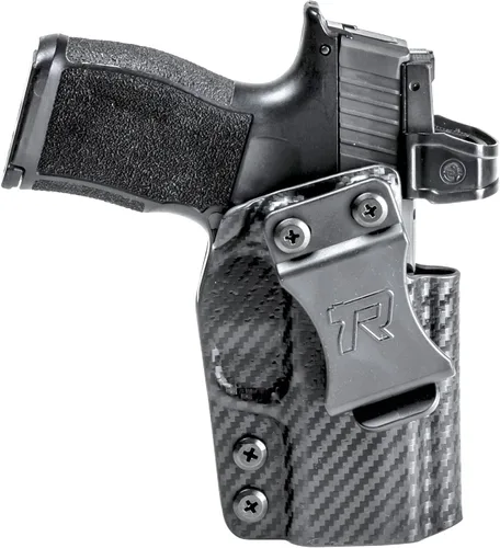 Miniatura 8 de Funda IWB redondeada - Portador oculto en la cintura, fabricado en Estados Unidos, Concealment Express, Kydex de fibra de carbono negro, listo