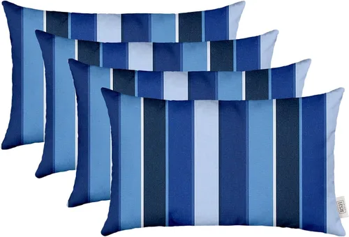 Miniatura 24 de RSH DECOR: Sunbrella - Juego de 4 almohadas lumbares, 20 x 12 pulgadas, tela de rendimiento resistente al agua y a la decoloración, fundas