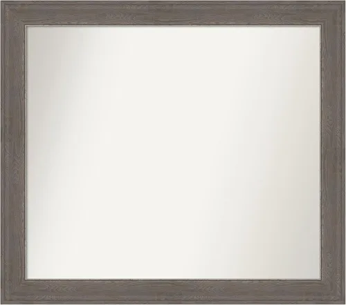 Miniatura 100 de Amanti Art Espejo de pared personalizado no biselado (24.5 x 24.5 pulgadas), marco gris marrón alta, varios tamaños personalizados, espejo de baño