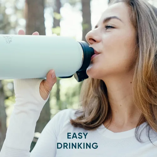 Miniatura 8 de Hydrapeak - Botella de agua de 32 onzas, con tapa Chug, reutilizable, de acero inoxidable, a prueba de fugas, aislamiento térmico al vacío de doble