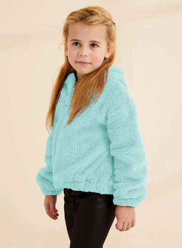 Miniatura 4 de GAMISOTE - Sudadera infantil cálida y holgada, con capucha mullida y botones