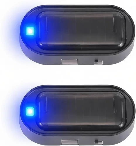 Miniatura 7 de Shudyear Alarma simulada de energía solar para automóvil, nuevo modelo, más brillante y claro, luz LED antirrobo intermitente de seguridad lámpara