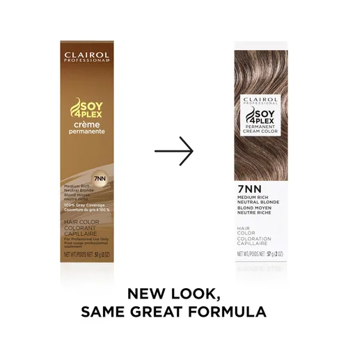 Miniatura 2 de Clairol Professional Permanent Cream Hair Color Blonde, Brown, Black, & Red-Violet Shades for 100% Gray Coverage Deep Conditioning & Fade 7nn