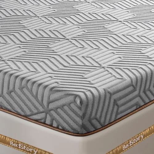 BedStory Cubrecolchón Firme Tamaño Twin - Cubrecolchón de Espuma Viscoelástica de 3 Pulgadas para Dolor de Espalda - Espuma de Alta Densidad y Funda