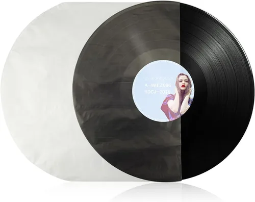 Miniatura 9 de 45 fundas para disco, 100 unidades EP de 7 pulgadas, fundas interiores de disco de vinilo antiestáticas, fundas protectoras redondas