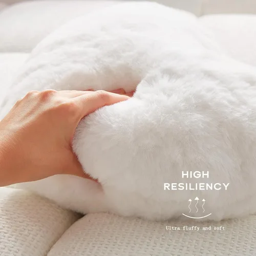 Miniatura 4 de YRXRUS Almohadas de corazón, almohada en forma de corazón, almohada blanca con forma de corazón para regalos, almohadas con forma para ella, niños