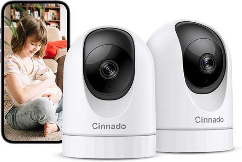 Cámara de seguridad para interiores 2K, monitor de bebé con cámara WiFi 2.4G y audio, sirena/visión nocturna para el hogar, mascotas, niñera/gato,