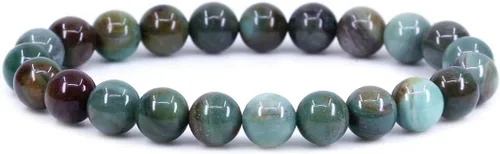 Miniatura 98 de Amandastone Pulsera elástica de cuentas redondas de 0.315 in con piedras preciosas naturales de 7 pulgadas
