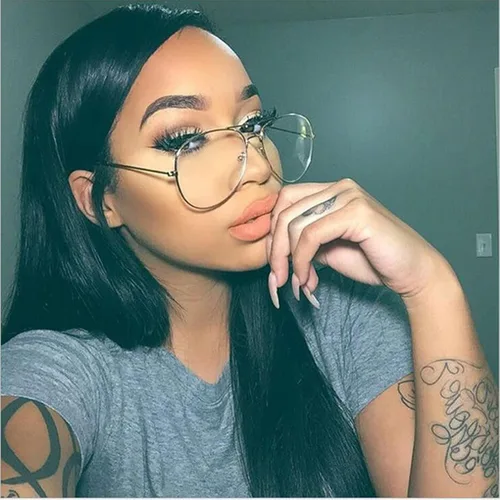 Miniatura 4 de EYLRIM Gafas de aviador con luz azul para mujeres y hombres, lentes transparentes para computadora con marco piloto de metal
