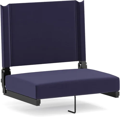 Miniatura 18 de Flash Furniture - asiento cómodo para usar en gradas de Flash - soporta 500 libras Silla de estadio ligera con asa y asiento ultra acolchado