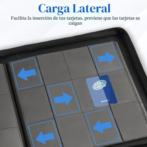 Miniatura 5 de Fabmaker - Carpeta de tarjetas con cremallera de alta calidad, 12 bolsillos, carpeta de tarjetas coleccionables de 912 bolsillos, álbum de colección