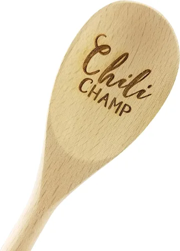 Miniatura 6 de Wedding Collectibles Made With Love - Cuchara de madera (14 pulgadas de largo) accesorio de cocina grabado Madera de haya suave y natural