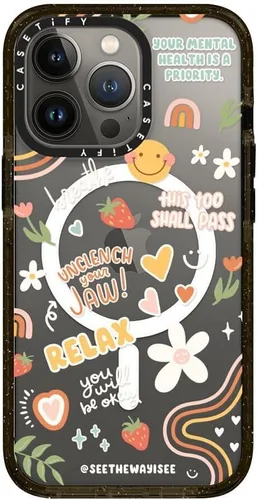 Miniatura 295 de Funda Impact de CASETiFY para iPhone 13 Pro Max con Magsafe - Estuche Claro Cuento de Invierno - Claro Negro Estuche transparente Winter Tale