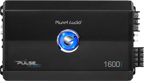 Planet Audio PL1600.4 Amplificador de coche de 4 canales - 1600 de salida alta, entradas de nivel alto/bajo, cruce de paso alto/bajo, conexión al