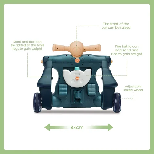 Miniatura 9 de Andador de aprendizaje para bebés sentado a pie, 3 en 1 para niños y niñas, andadores educativos para bebés con centro de actividades