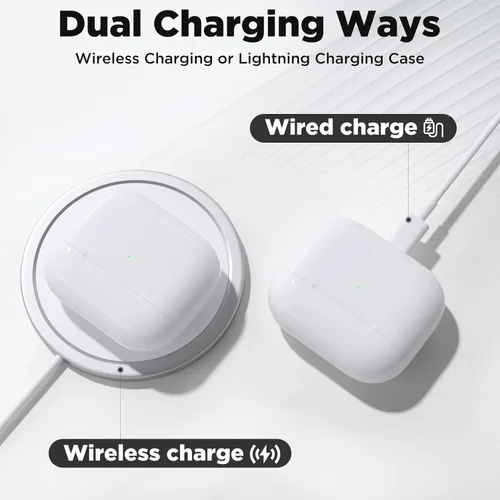 Miniatura 4 de Funda de carga inalámbrica para Airpod 3 con puerto Lightning, solo compatible con Airpod 3, botón de sincronización, batería de 600 mAh, sin