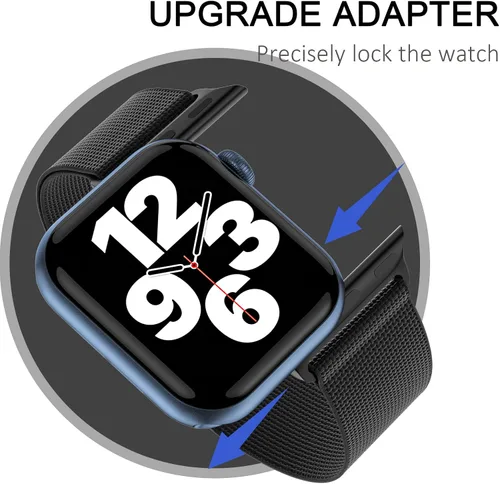 Miniatura 4 de ORIbox Compatible con correas de Apple Watch de 1.614 pulgadas, 1.575 pulgadas, 1.496 pulgadas, correa ajustable de nailon elástico tejido