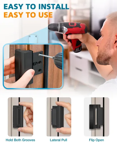 Miniatura 3 de Cerradura de puerta de seguridad para el hogar, cerraduras de puerta para niños, cerradura a prueba de niños para puerta delantera, cerradura