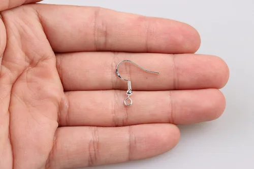 Miniatura 4 de Ganchos para aretes de plata de ley 925, 50 piezas, suministros hipoalergénicos para hacer joyas con anzuelos, alambres de oreja, hallazgos