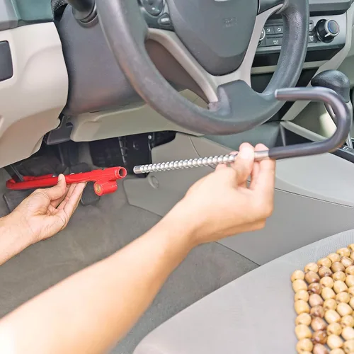 Miniatura 6 de Bloqueo del pedal del freno del volante: dispositivo de seguridad antirrobo universal ajustable para automóvil, camión, SUV o camioneta