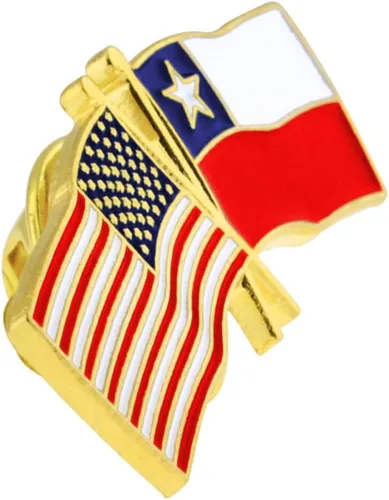 Miniatura 95 de PinMart Pin de solapa esmaltado con bandera de la amistad cruzada de Estados Unidos y el mundo
