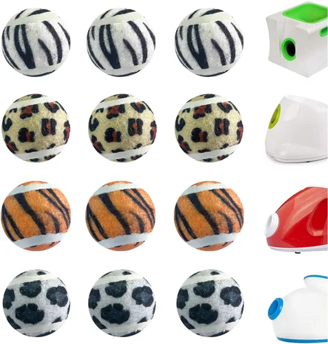 Miniatura 14 de Pelotas de tenis para perros XS Pelota de juguetes para perros de 1.5 pulgadas, paquete de 12, lanzadores de bolas de ajuste Pelotas de tenis
