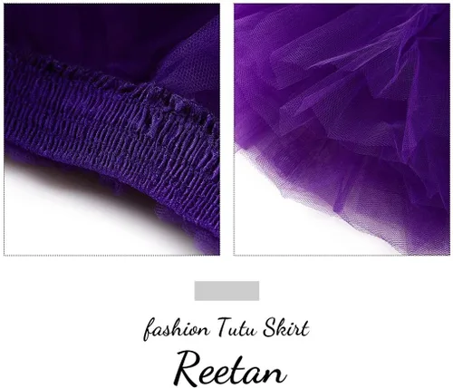 Miniatura 37 de REETAN Falda tutú de ballet de 6 capas de tul corto tutús para mujer