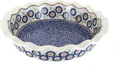 Miniatura 19 de Blue Rose Polish Pottery - Plato para pastel de margaritas azules - 10.5" de diámetro - Plato de cerámica para hornear, para pasteles, quiches