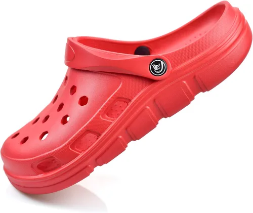 Miniatura 19 de PIMIO Zuecos de jardín para mujeres y hombres, zapatos de trabajo sin cordones con soporte de arco, zapatos de agua de secado rápido para mujeres