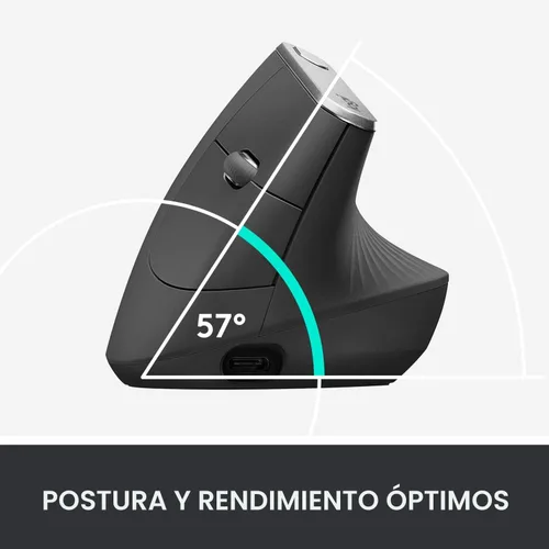 Miniatura 3 de Logitech MX - mouse inalámbrico vertical – diseño ergonómico avanzado que reduce la tensión muscular, controla y mueve contenido entre 3