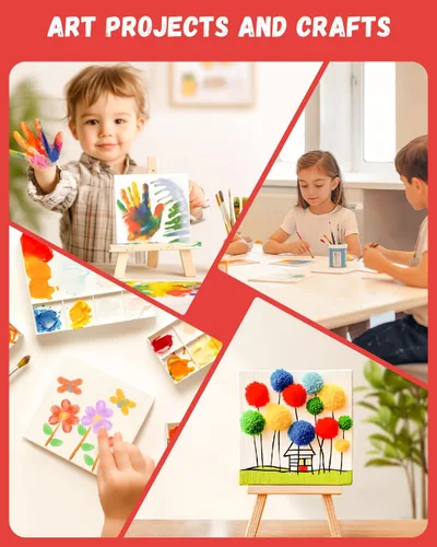 Miniatura 7 de Simetufy Paquete de 12 Tableros de Lienzo Pequeños para Pintura de 4 x 6 pulgadas - Paneles de Mini Lienzo de 100% Algodón sin Ácidos Imprimados