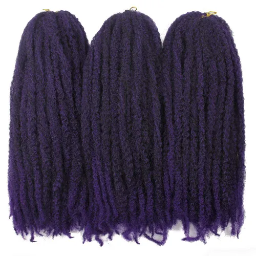 Miniatura 30 de Cabello trenzado Marley Twist de 18 pulgadas, extensiones sintéticas suaves, esponjosas y versátiles para estilos de aspecto natural, perfecto