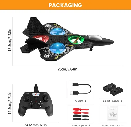 Miniatura 6 de Avión RC de 2.4 GHz, avión de control remoto L0712, cuadricóptero flotando con avión de combate estacionario automático, avión RC RTF para Gris