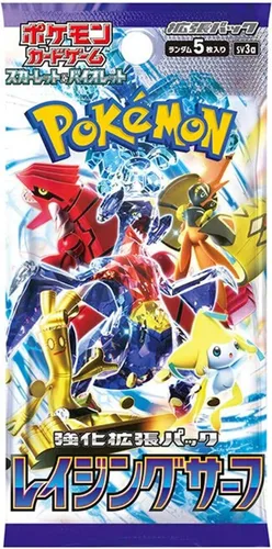 Pokémon Paquete de 1 juego de cartas Pokémon japonés Raging Surf SV3a Booster Pack (5 cartas por paquete)