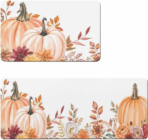 Tapete de baño de calabaza rosa naranja para bañera, antideslizante, de secado rápido y absorbente, de tierra de diatomeas, fregadero de ducha,