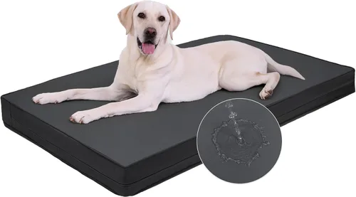 Miniatura 14 de Vonabem Cama Grande para Perro Impermeable Lavable Almohadilla XL para Jaula de 42 pulgadas, Camas para Mascotas de Cuero Duradero para Exteriores