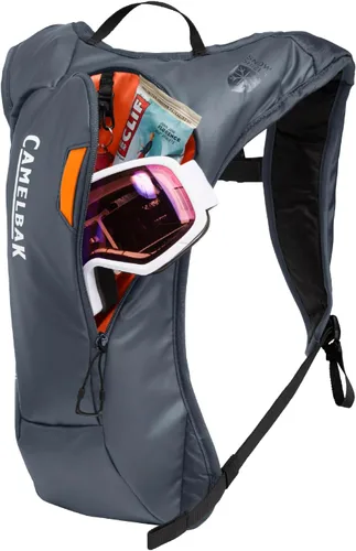 Miniatura 8 de CamelBak Zoid - Paquete de hidratación de nieve con depósito de 70 onzas, perfil bajo, para esquí y snowboard, gris/naranja 2.0