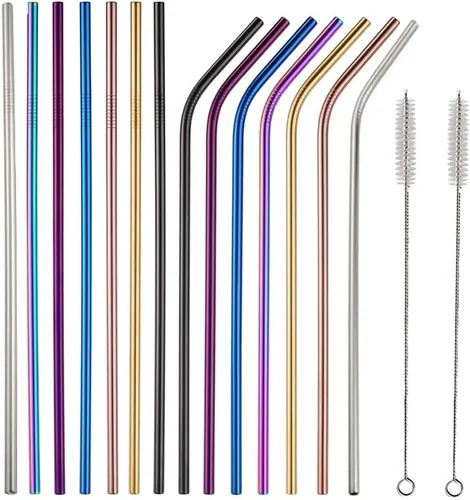 Miniatura 8 de Mason Tarros Pajitas – Pajitas reutilizables de acero inoxidable de 7.9 pulgadas, paquete variado de 0.236 in (7 colores) para vasos de 20 onzas