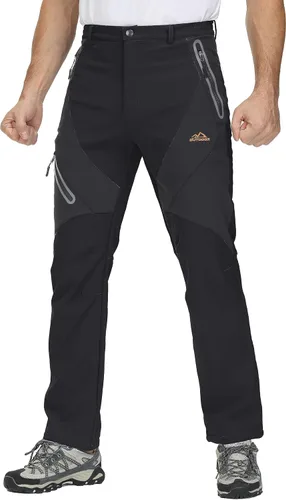 Miniatura 7 de TACVASEN Pantalones de esquí para hombre, con forro polar, impermeables, con aislamiento de invierno, para senderismo, trabajo al aire libre, caza