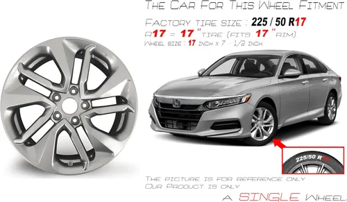 Miniatura 2 de Nueva rueda de aleación individual de 17 pulgadas 17 x 7.5 pulgadas para Honda Accord 2018-2021 Llanta de repuesto de diseño OEM Acabado