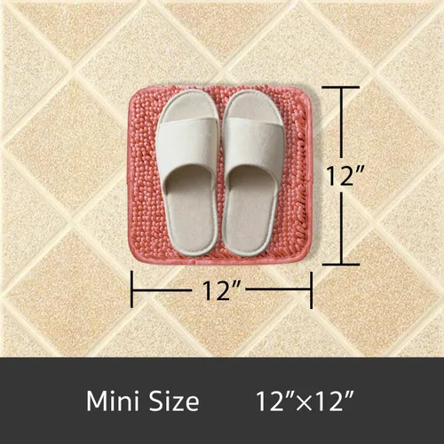Miniatura 2 de Yeaban Alfombras pequeñas de baño de felpilla de 12 x 12 pulgadas, absorbentes y lavables, antideslizantes, de felpa y suaves para baño, ducha
